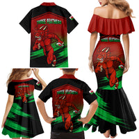 Wales Rugby Family Matching Mermaid Dress and Hawaiian Shirt Cymru Come On 2023 World Cup - Wonder Print Shop