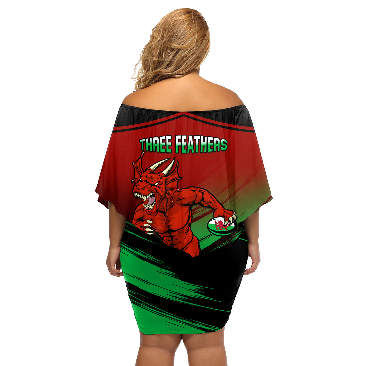 Wales Rugby Family Matching Off Shoulder Short Dress and Hawaiian Shirt Cymru Come On 2023 World Cup - Wonder Print Shop