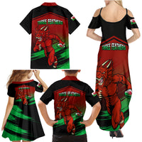 Wales Rugby Family Matching Summer Maxi Dress and Hawaiian Shirt Cymru Come On 2023 World Cup - Wonder Print Shop