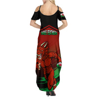 Wales Rugby Family Matching Summer Maxi Dress and Hawaiian Shirt Cymru Come On 2023 World Cup - Wonder Print Shop