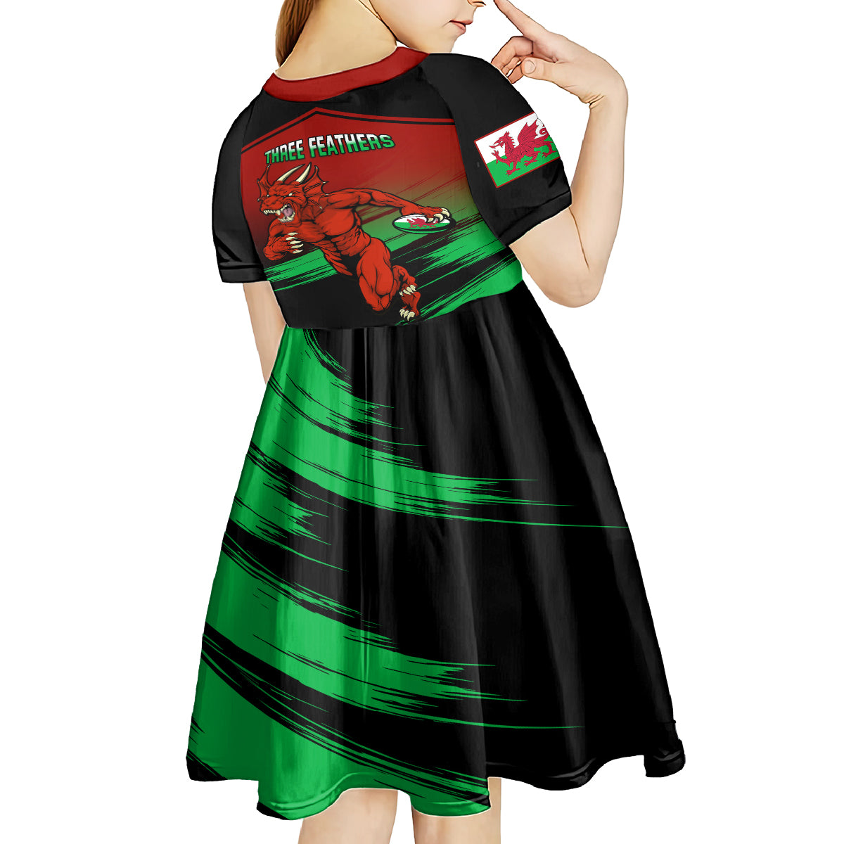 Wales Rugby Kid Short Sleeve Dress Cymru Come On 2023 World Cup - Wonder Print Shop