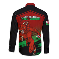 Wales Rugby Long Sleeve Button Shirt Cymru Come On 2023 World Cup - Wonder Print Shop