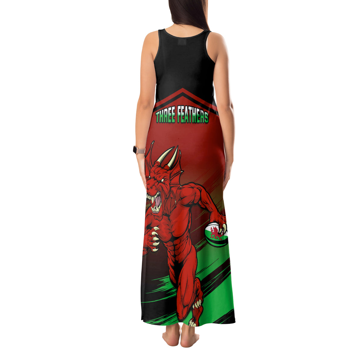Wales Rugby Tank Maxi Dress Cymru Come On 2023 World Cup - Wonder Print Shop
