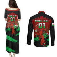 Custom Wales Rugby Couples Matching Puletasi Dress and Long Sleeve Button Shirts Cymru Come On 2023 World Cup - Wonder Print Shop