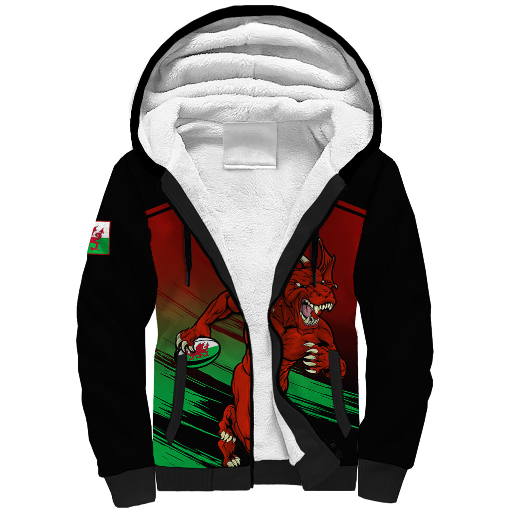 Custom Wales Rugby Sherpa Hoodie Cymru Come On 2023 World Cup - Wonder Print Shop