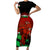Custom Wales Rugby Short Sleeve Bodycon Dress Cymru Come On 2023 World Cup - Wonder Print Shop