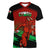 Custom Wales Rugby Women V Neck T Shirt Cymru Come On 2023 World Cup - Wonder Print Shop