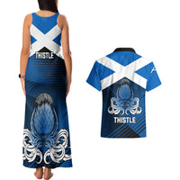 Scotland Rugby Couples Matching Tank Maxi Dress and Hawaiian Shirt Thistle Go 2023 World Cup - Wonder Print Shop