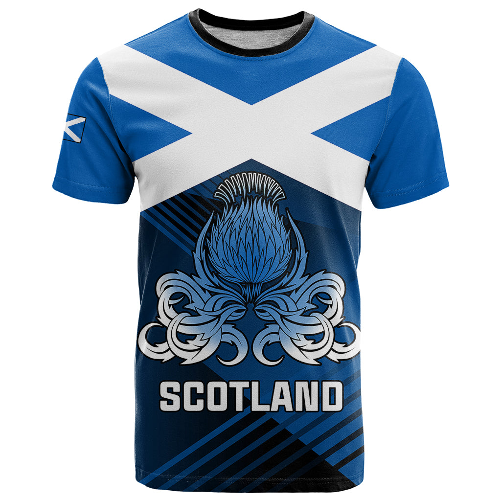 Scotland Rugby T Shirt Thistle Go 2023 World Cup - Wonder Print Shop