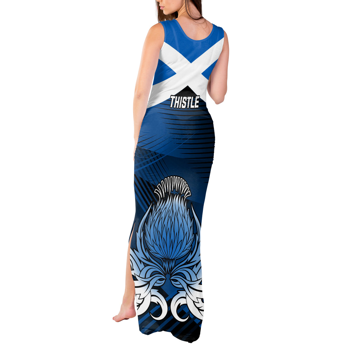 Scotland Rugby Tank Maxi Dress Thistle Go 2023 World Cup - Wonder Print Shop