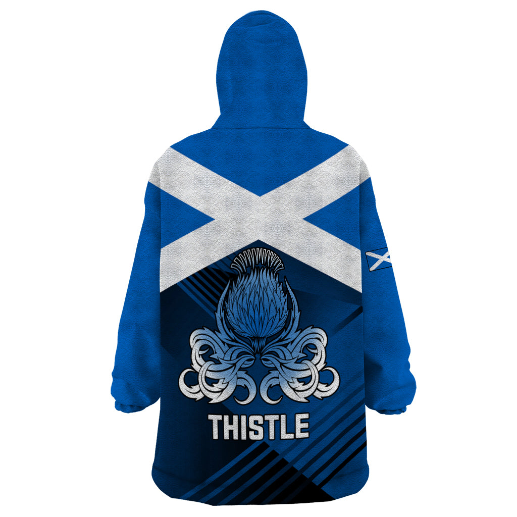 Scotland Rugby Wearable Blanket Hoodie Thistle Go 2023 World Cup - Wonder Print Shop