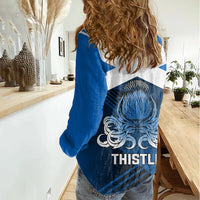 Scotland Rugby Women Casual Shirt Thistle Go 2023 World Cup - Wonder Print Shop
