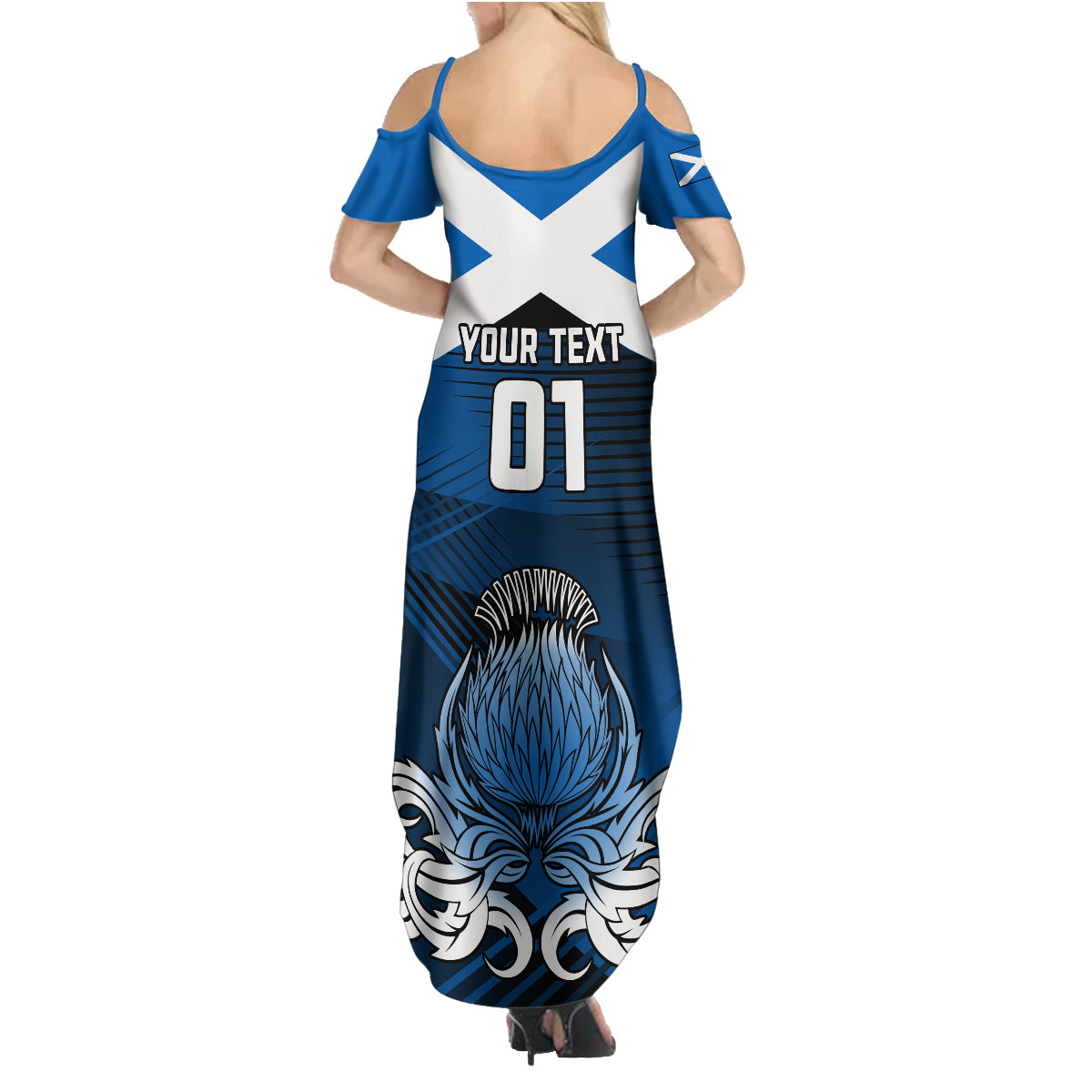 Custom Scotland Rugby Family Matching Summer Maxi Dress and Hawaiian Shirt Thistle Go 2023 World Cup - Wonder Print Shop