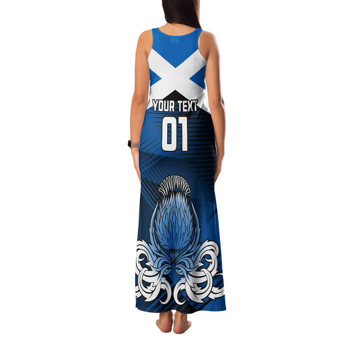 Custom Scotland Rugby Family Matching Tank Maxi Dress and Hawaiian Shirt Thistle Go 2023 World Cup - Wonder Print Shop