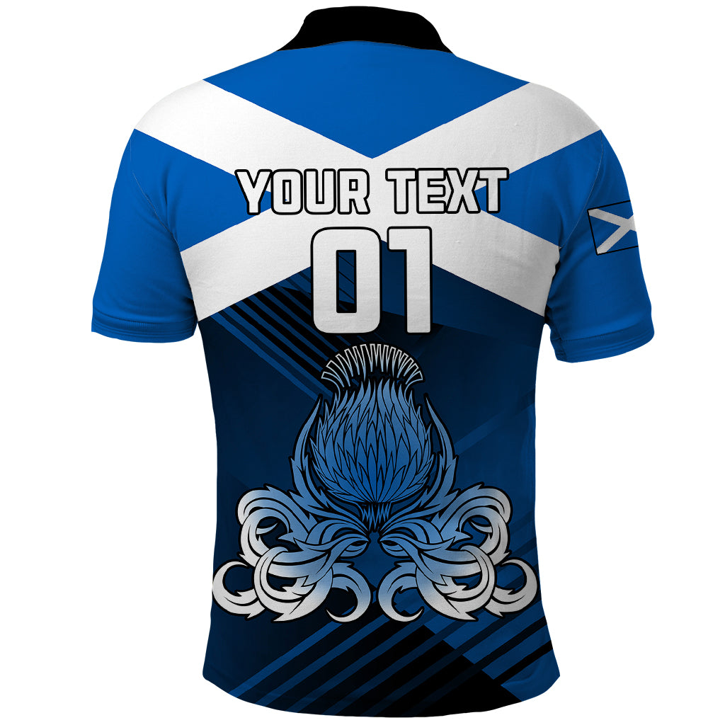Custom Scotland Rugby Polo Shirt Thistle Go 2023 World Cup - Wonder Print Shop