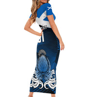 Custom Scotland Rugby Short Sleeve Bodycon Dress Thistle Go 2023 World Cup - Wonder Print Shop
