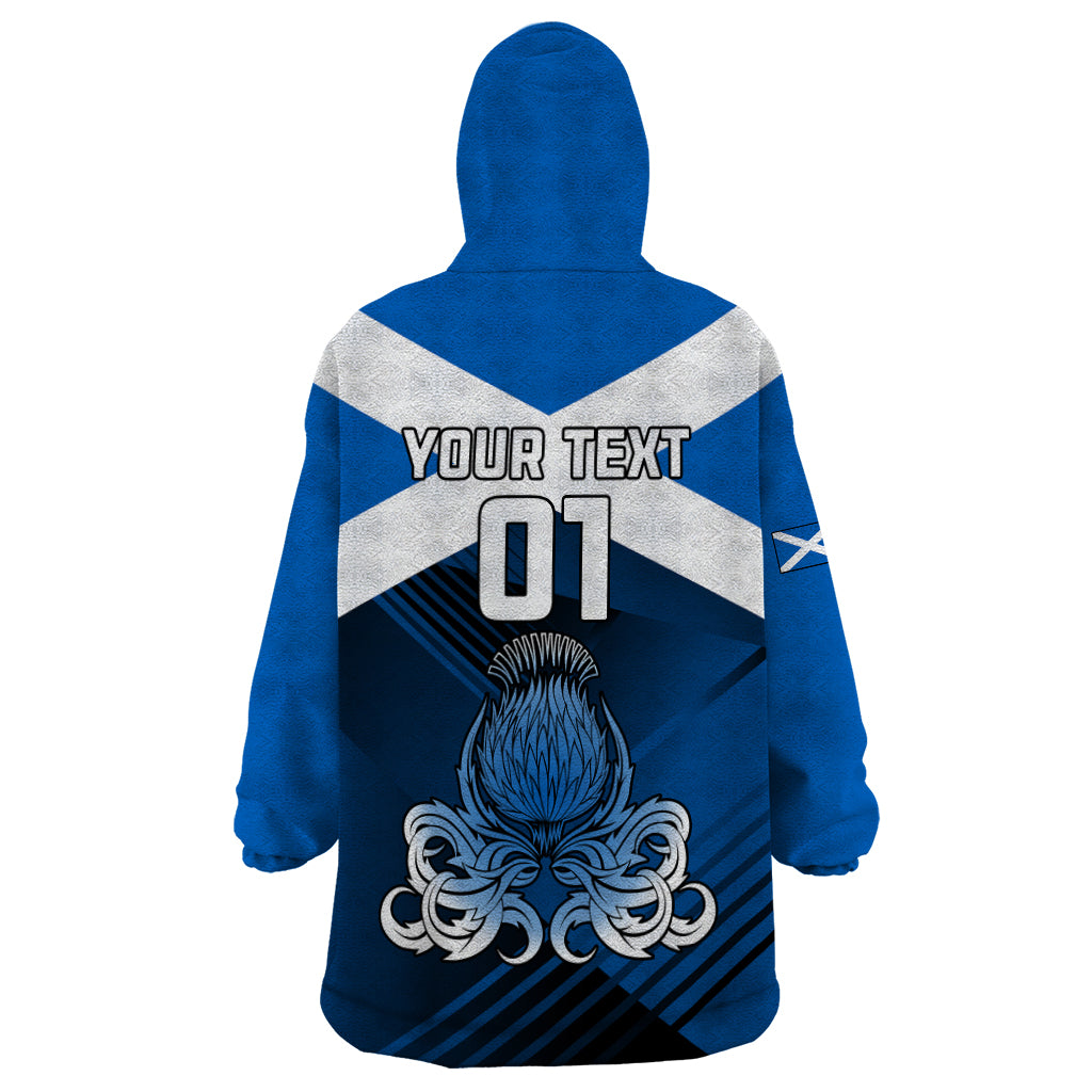 Custom Scotland Rugby Wearable Blanket Hoodie Thistle Go 2023 World Cup - Wonder Print Shop