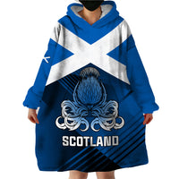 Custom Scotland Rugby Wearable Blanket Hoodie Thistle Go 2023 World Cup - Wonder Print Shop
