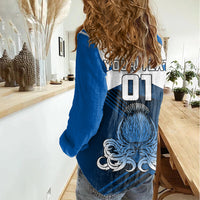 Custom Scotland Rugby Women Casual Shirt Thistle Go 2023 World Cup - Wonder Print Shop