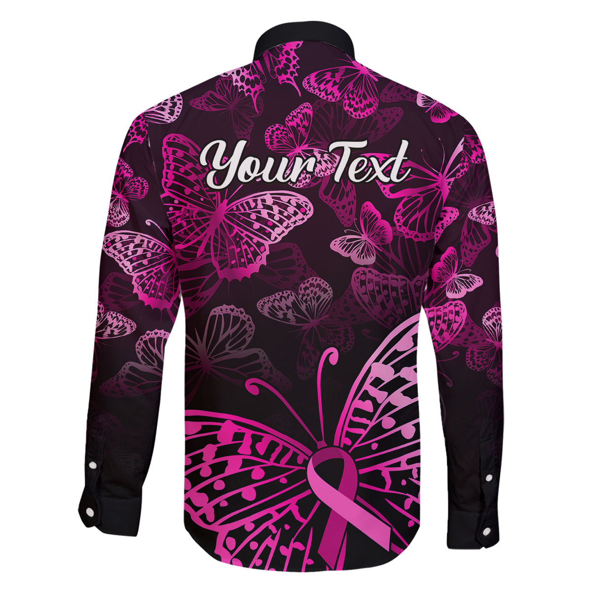 Personalised In October We Wear Pink Family Matching Off Shoulder Long Sleeve Dress and Hawaiian Shirt Breast Cancer Awareness - Wonder Print Shop