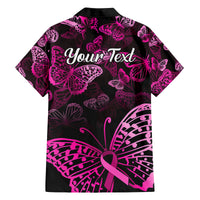 Personalised In October We Wear Pink Family Matching Short Sleeve Bodycon Dress and Hawaiian Shirt Breast Cancer Awareness - Wonder Print Shop