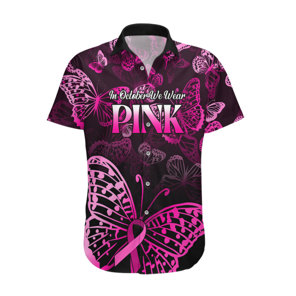 Personalised In October We Wear Pink Hawaiian Shirt Breast Cancer Awareness - Wonder Print Shop
