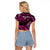 Personalised In October We Wear Pink Raglan Cropped T Shirt Breast Cancer Awareness - Wonder Print Shop