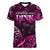 Personalised In October We Wear Pink Women V Neck T Shirt Breast Cancer Awareness - Wonder Print Shop