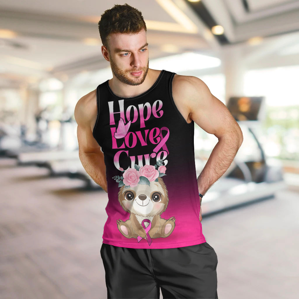 personalised-hope-love-cure-men-tank-top-sloth-breast-cancer-awareness