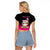 Personalised Hope Love Cure Raglan Cropped T Shirt Sloth Breast Cancer Awareness - Wonder Print Shop