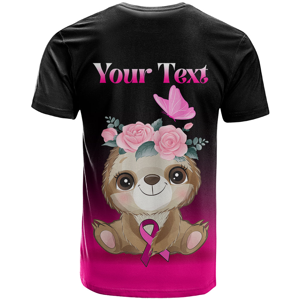 Personalised Hope Love Cure T Shirt Sloth Breast Cancer Awareness - Wonder Print Shop