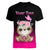 Personalised Hope Love Cure Women V Neck T Shirt Sloth Breast Cancer Awareness - Wonder Print Shop
