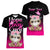 Personalised Hope Love Cure Women V Neck T Shirt Sloth Breast Cancer Awareness - Wonder Print Shop
