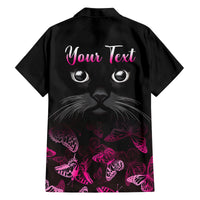 Personalised I Am A Survivor Family Matching Off Shoulder Short Dress and Hawaiian Shirt Black Cat Breast Cancer Awareness - Wonder Print Shop