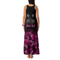 Personalised I Am A Survivor Family Matching Tank Maxi Dress and Hawaiian Shirt Black Cat Breast Cancer Awareness - Wonder Print Shop
