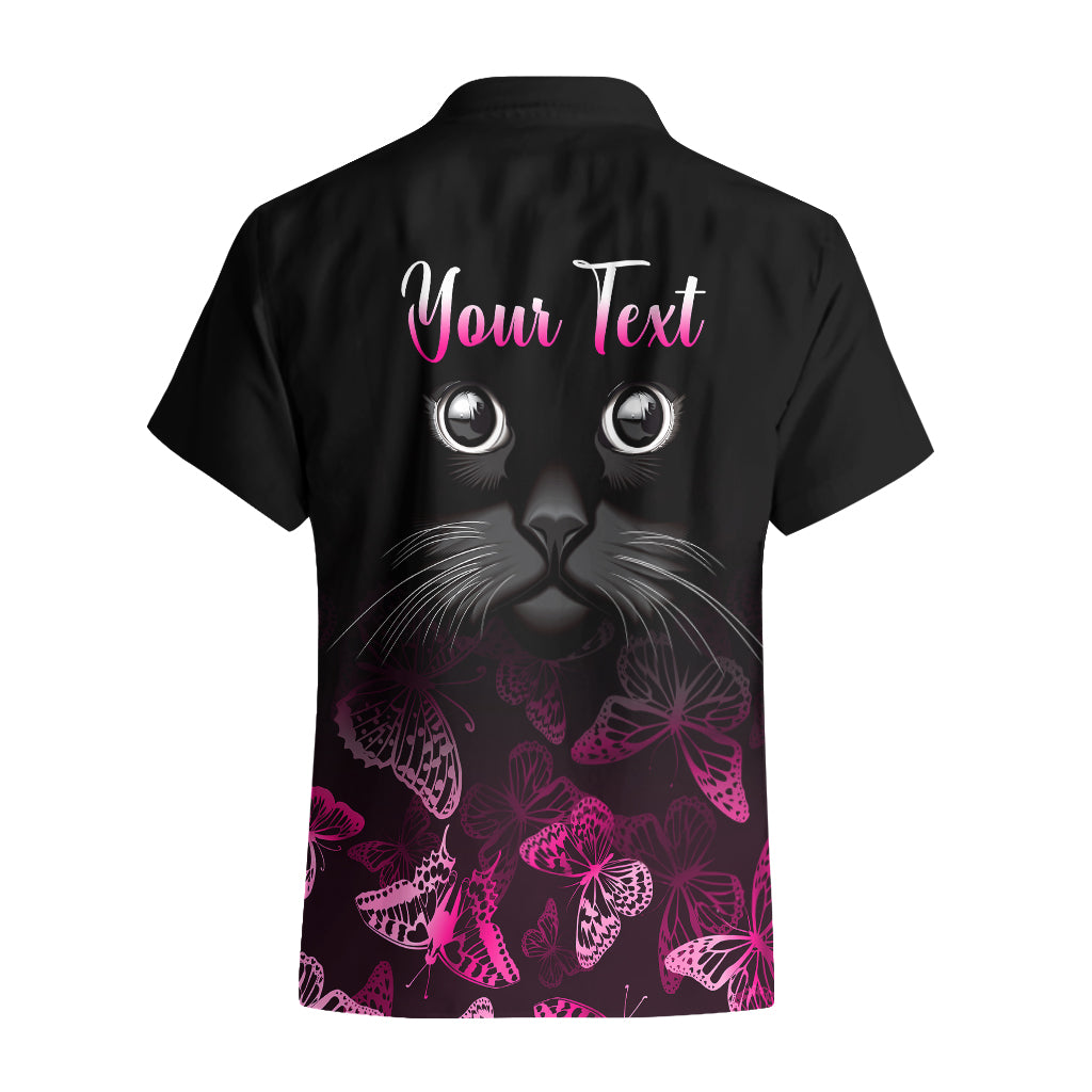 Personalised I Am A Survivor Hawaiian Shirt Black Cat Breast Cancer Awareness - Wonder Print Shop