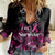 Personalised I Am A Survivor Women Casual Shirt Black Cat Breast Cancer Awareness - Wonder Print Shop