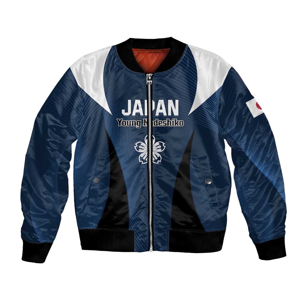 Custom Japan Football Bomber Jacket Come On Young Nadeshiko - Wonder Print Shop