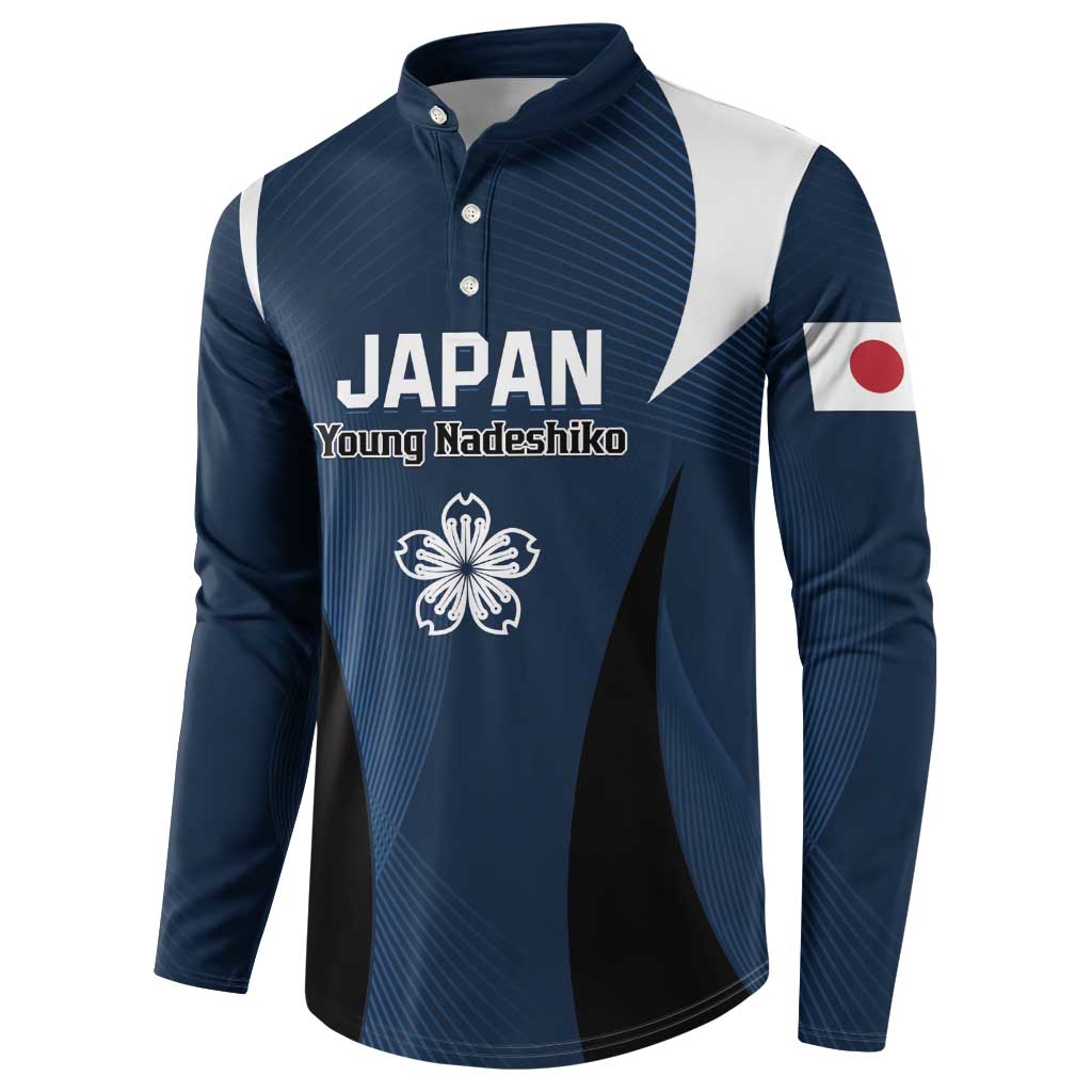 Custom Japan Football Button Sweatshirt Come On Young Nadeshiko - Wonder Print Shop