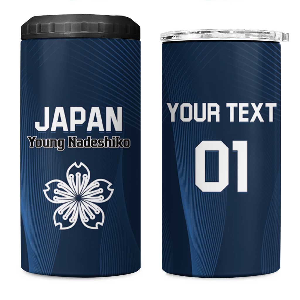 Custom Japan Football 4 in 1 Can Cooler Tumbler Come On Young Nadeshiko - Wonder Print Shop