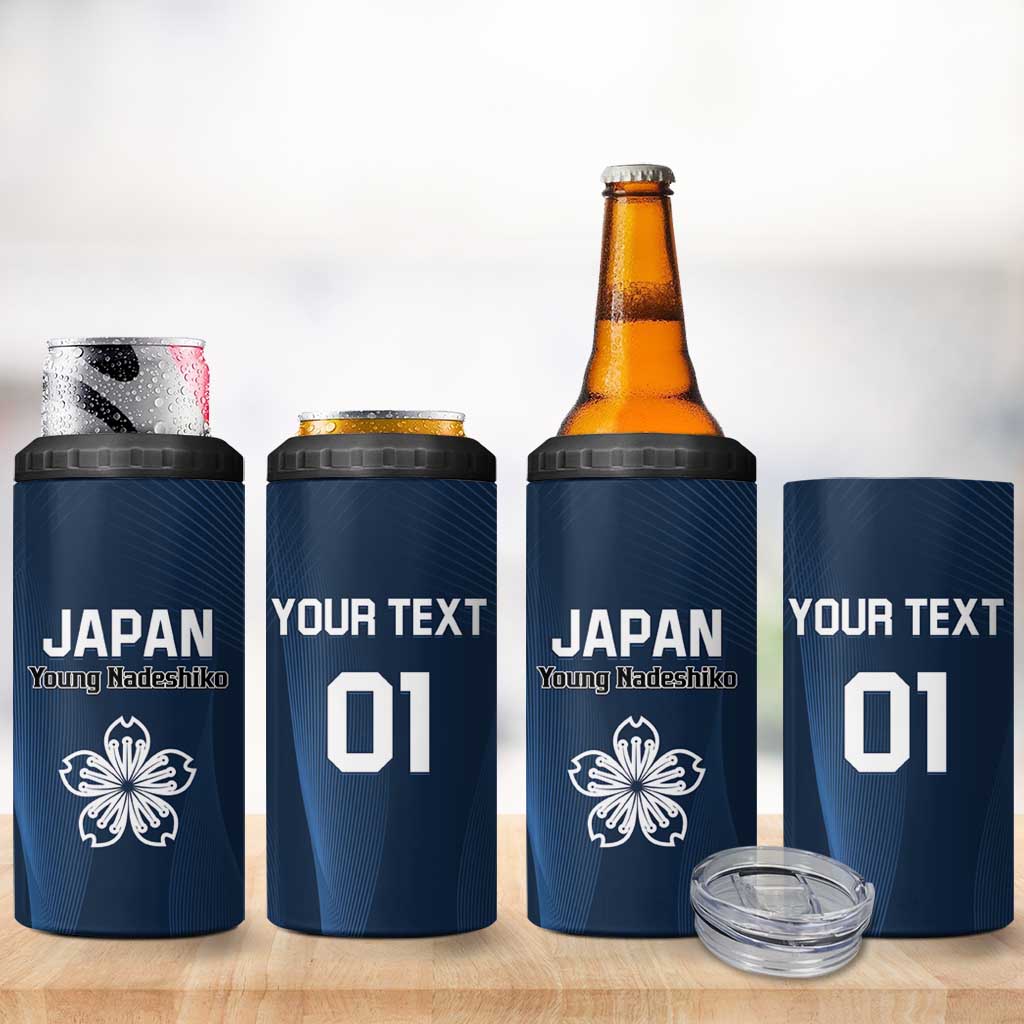 Custom Japan Football 4 in 1 Can Cooler Tumbler Come On Young Nadeshiko - Wonder Print Shop