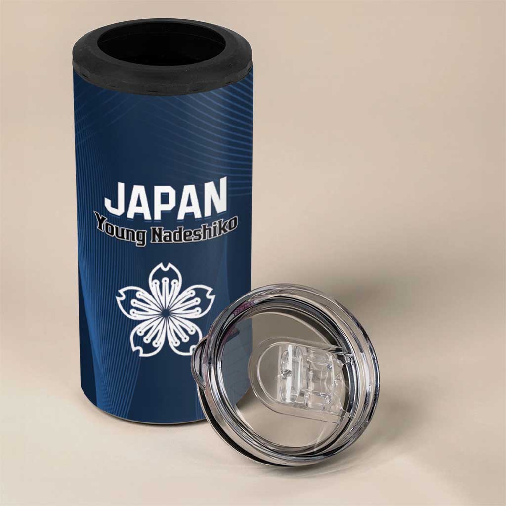 Custom Japan Football 4 in 1 Can Cooler Tumbler Come On Young Nadeshiko - Wonder Print Shop