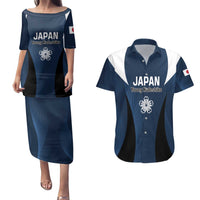 Custom Japan Football Couples Matching Puletasi and Hawaiian Shirt Come On Young Nadeshiko - Wonder Print Shop