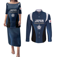 Custom Japan Football Couples Matching Puletasi and Long Sleeve Button Shirt Come On Young Nadeshiko - Wonder Print Shop