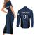 Custom Japan Football Couples Matching Short Sleeve Bodycon Dress and Long Sleeve Button Shirt Come On Young Nadeshiko - Wonder Print Shop