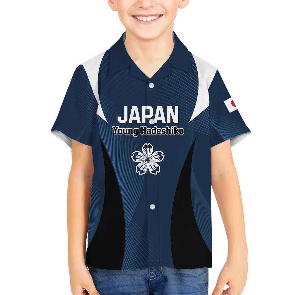 Custom Japan Football Family Matching Long Sleeve Bodycon Dress and Hawaiian Shirt Come On Young Nadeshiko - Wonder Print Shop