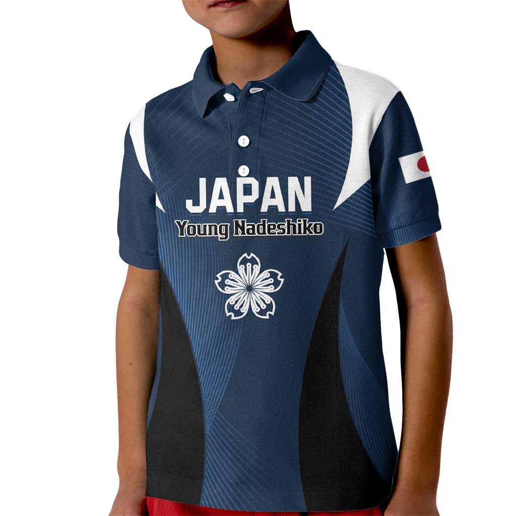 Custom Japan Football Kid Polo Shirt Come On Young Nadeshiko - Wonder Print Shop