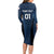 Custom Japan Football Long Sleeve Bodycon Dress Come On Young Nadeshiko - Wonder Print Shop