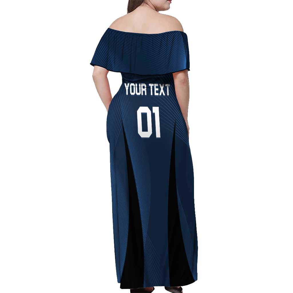Custom Japan Football Off Shoulder Maxi Dress Come On Young Nadeshiko - Wonder Print Shop