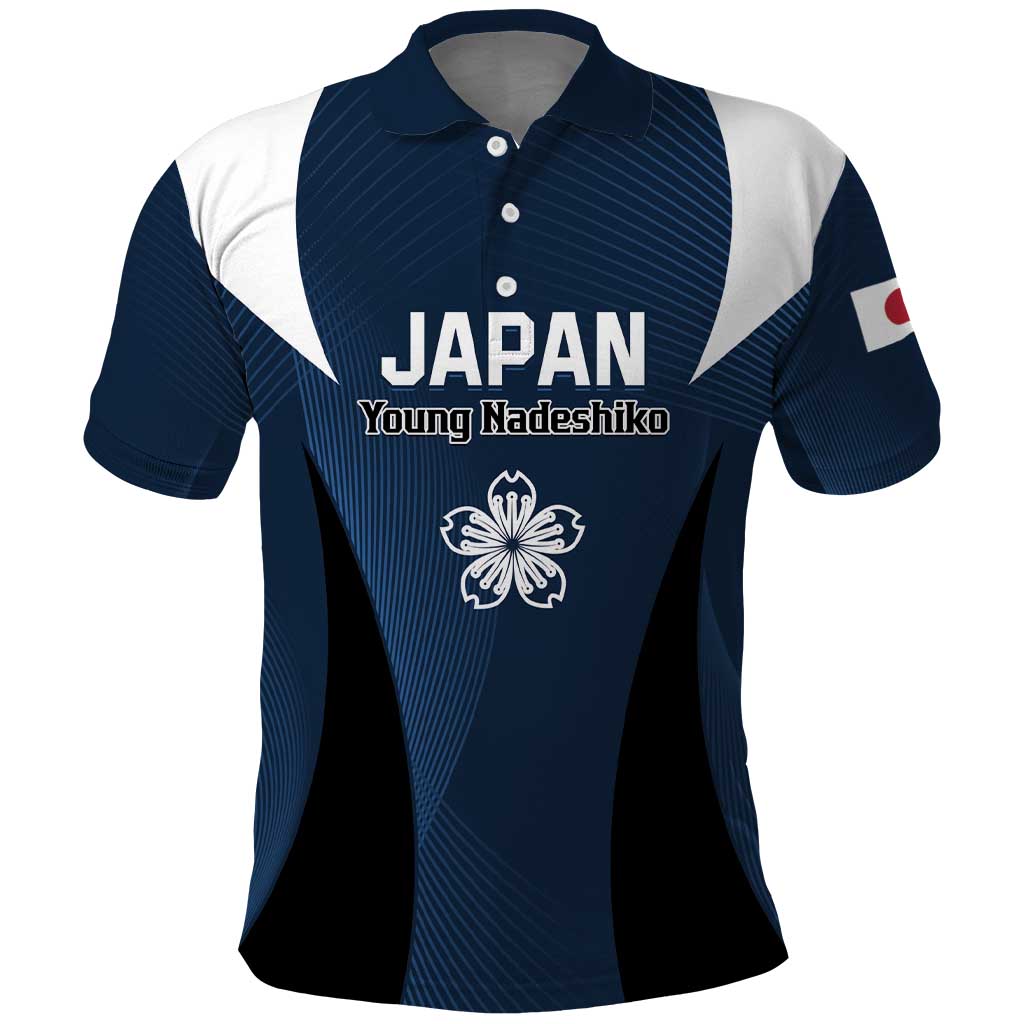 Custom Japan Football Polo Shirt Come On Young Nadeshiko - Wonder Print Shop